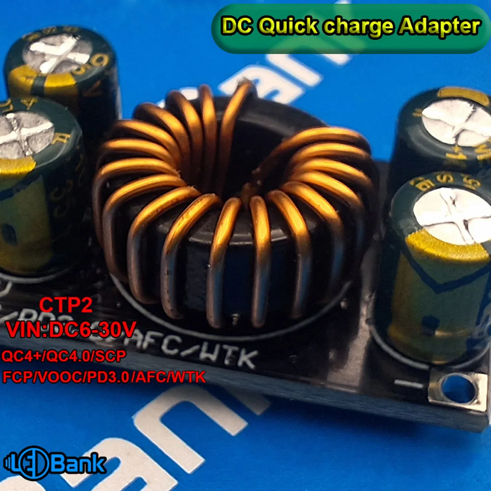 ماژول شارژ سریع دو خروجی Type-C و USB-A کنترل ولتاژ و جریان