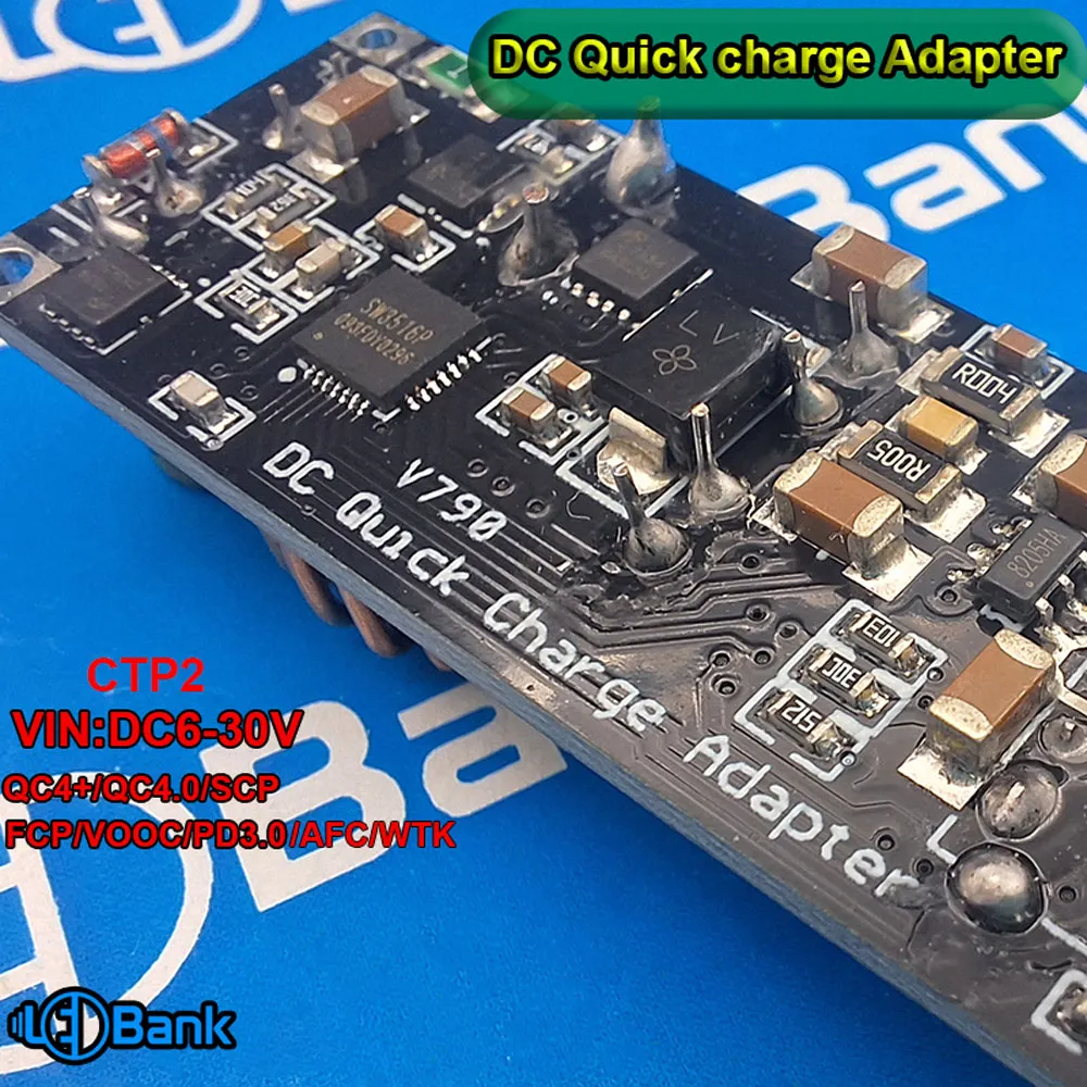 ماژول شارژ سریع دو خروجی Type-C و USB-A کنترل ولتاژ و جریان