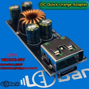 ماژول شارژ سریع دو خروجی Type-C و USB-A کنترل ولتاژ و جریان