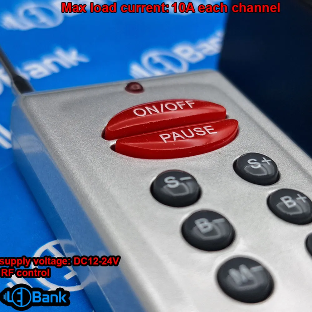 کنترل ال ای دی rgb برد بلند ریموت rf ولتاژ dc جریان 30 آمپر