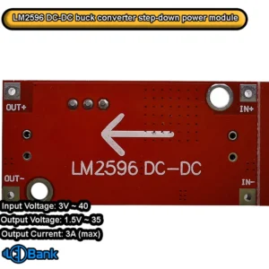 ماژول رگولاتور LM2596S کاهنده DC به DC جریان 3 آمپر برد قرمز