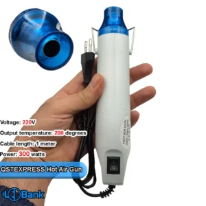 هیتر صنعتی هوای گرم 300 وات لحیم کاری و وارنیش قطعات الکترونیکی