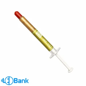 خمیر سیلیکون حرارتی حدود ۱ گرمی سرنگی طلایی – مناسب پردازنده، هیت‌سینک و آی‌سی با هدایت حرارتی بالا