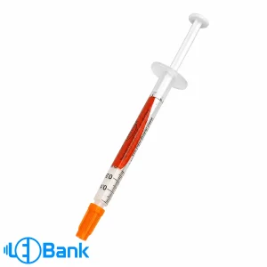 خمیر سیلیکون حرارتی حدود ۱ گرمی سرنگی سفید – مناسب پردازنده، هیت‌سینک و آی‌سی با هدایت حرارتی بالا